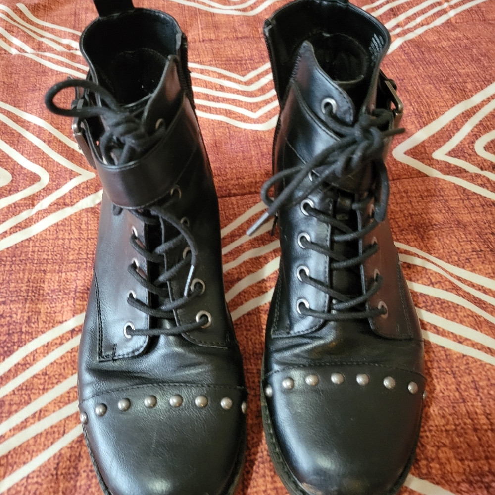 Studded Black Boots